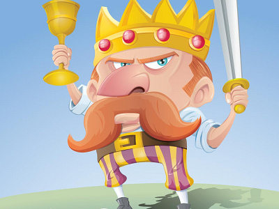 King cartoon created in vectors