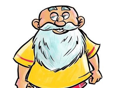 Santa on vacation cartoon character design humour illustration illustrator