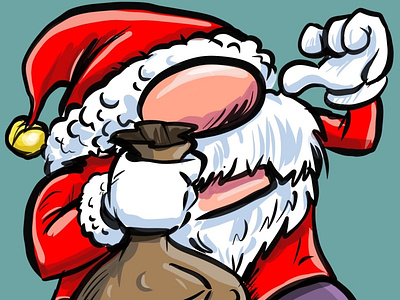 Gonk Santa cartoon character humour illustration