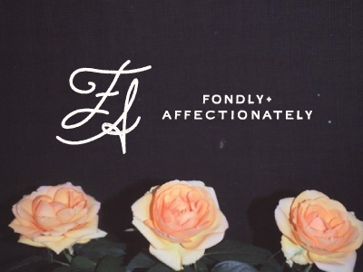 Fondly Affectionately brand branding hand lettering logo