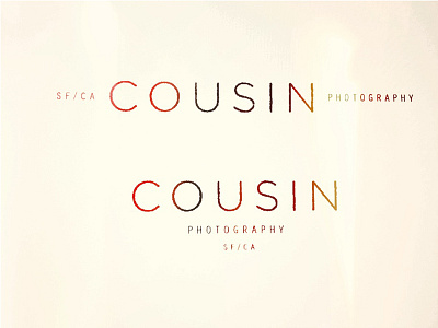 cousin photography lettering logo type typography