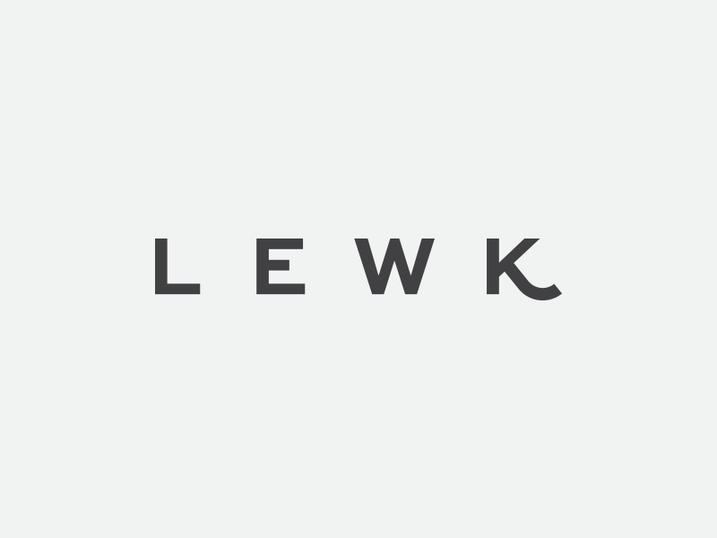 Lewk clothing fashion icon logo mark typography