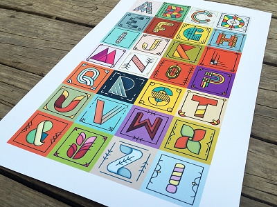 Alphabet Poster abc alphabet illustration letters poster type