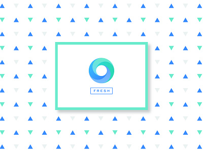 Fresh Mark circle clean fresh icon logo mark mint pattern