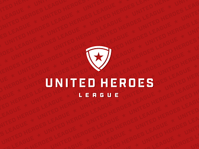 United Heroes League crest league lockup logo mark military sports