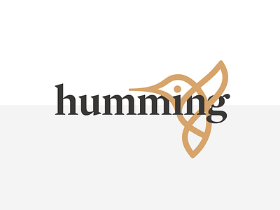 Humming bird clean hummingbird lockup logo mark modern typography