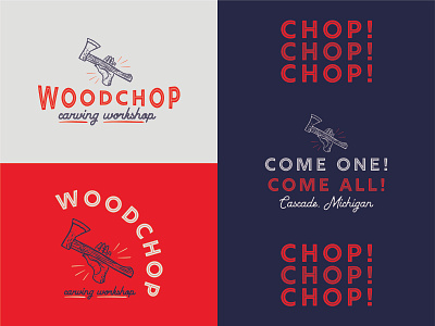 Woodchop Carving Workshop Event Logo appareldesign art branddesign branding clothingdesign creative customlogo design event apparel event artwork event branding event logo illustration logo logodesign logodesigner outdoordesign typography vector vintagedesign