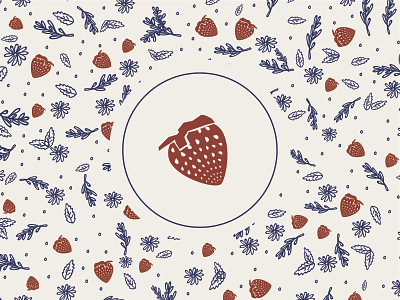 Strawberry Pattern fruit design fruit illustration graphic design illustration illustration art pack design packaging design pattern pattern a day pattern art pattern brush pattern design pattern library strawberries strawberry strawberry pattern