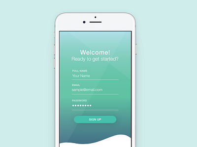 Daily UI #001 - Sign Up dailyui dailyui 001 debut first shot login mobile sign up ui design visual design