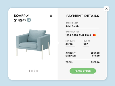 Daily UI #002 - Credit Card Checkout credit card checkout dailyui dailyui 002 payment popup ui design visual design