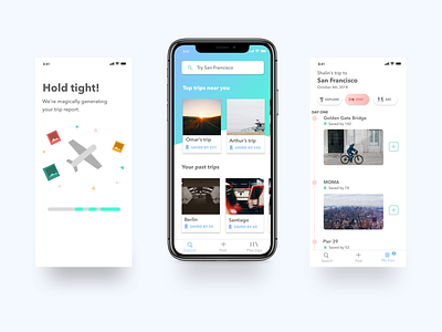 Derive: Travel Made Collaborative app design design app icon itinerary travel ui vector