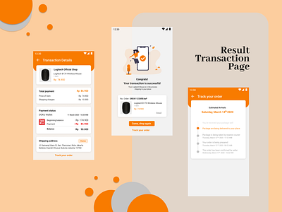 UI Design - Result Transaction Page android checkout design ecommerce design tracking transaction ui ux