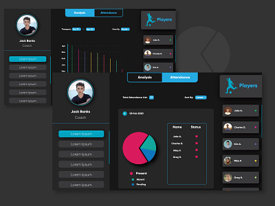 Attendance Dashboard attendance colors dashboard manager ui ux
