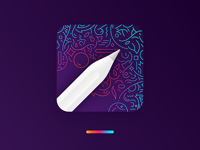 Procreate App Icon Redesign - Playoff branding colors doodle icon icon design illustration procreate redesign uiux vibrant