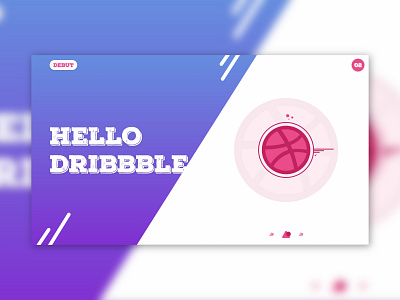 Hello Dribbble! basketball color debut debut shot design firstshot minimal typography ui web website