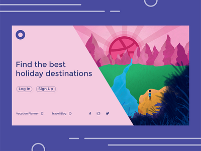 Vacation Planner - Landing colors design holidays home illustration travel ui ux vacation