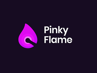 Pinky Flame Logo branding design flat icon illustration logo minimal vector