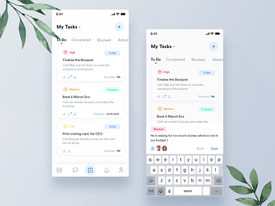 Tarea - Manage Event Tasks UI + 2 Dribbble Invite branding card client comment design flat hr icon interaction design ios management minimal mobile priority task app task list todoist ui ux work