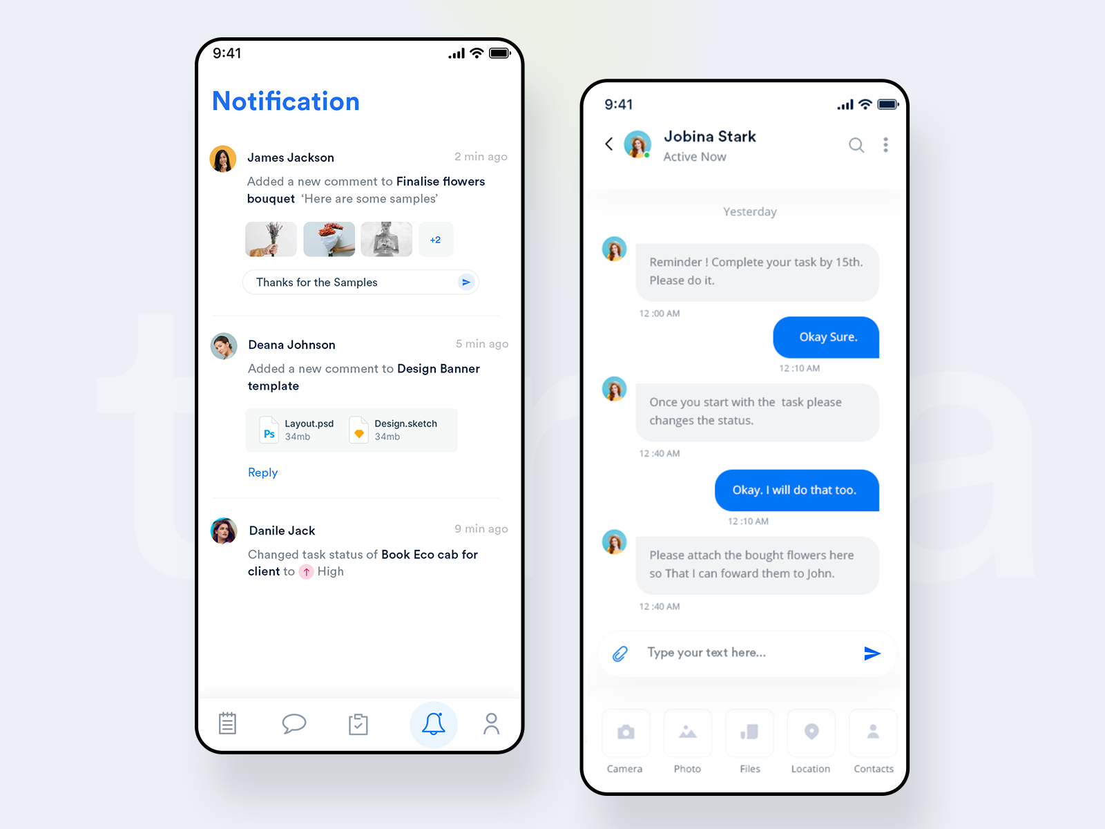 Notification And Chat UI + 2 Dribbble Invites By Henry Kunjumon On Dribbble