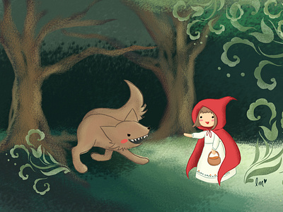 Little Red Riding Hood Children's Book Illustration