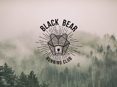 Black Bear Running Club Logo Concept