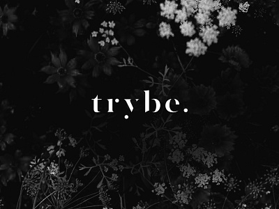 Trybe Branding black and white brand design fashion flowers identity logo type