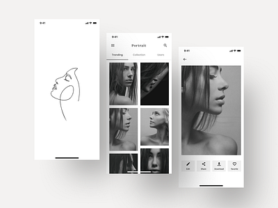 "Portrait" - Photos Mobile app Concept