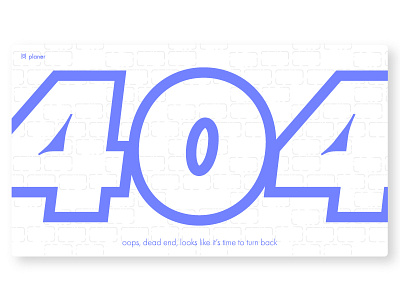 404! OOPS! 404 brick dailyui design desktop notsodaily numbers page simpleui ui
