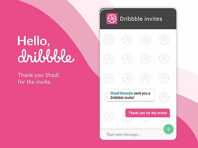 Hello Dribbble! dribbble invitation dribbble invite hello dribbble thank you thank you card ui ui design