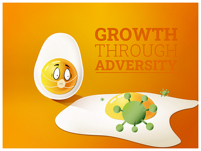 Growth Through Adversity character design egg growth illustration illustrator inkscape vector art