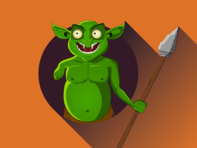 Goblin Warrior characterdesign digitalart flatdesign goblin illustration vectorart warrior