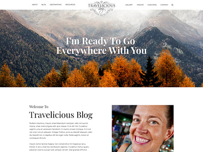 Travel Blog Website Design travel blog website design typography ui vector icons customize website design