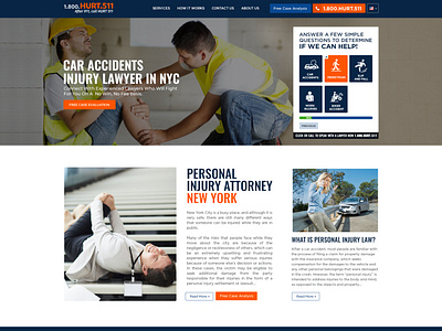 Accident Insurance Company Website Design