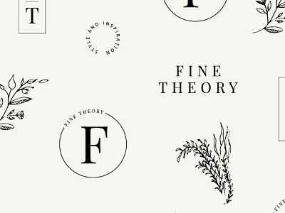Fine Theory logo and branding created by my sister and me
