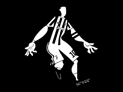 Juve's art artwork black dybala football goal illustration juventus paulo dybala soccer white