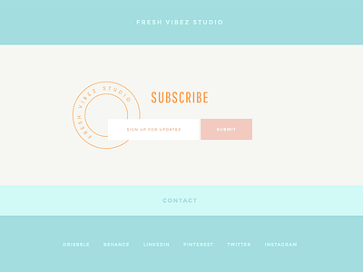 Fresh Vibez Studio website clean design landing page layout logo minimal web web design website