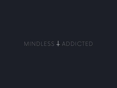 mindless + addicted logo branding cross cult identity logo typography
