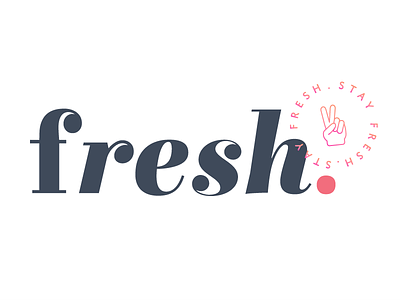 Fresh. logo revision branding design fresh identity lettering logo mark peace type typography