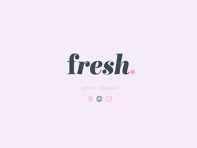 Finalized logo + Landing page | Fresh. branding design fresh identity logo mark serif typography