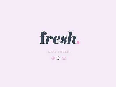 Finalized logo + Landing page | Fresh.