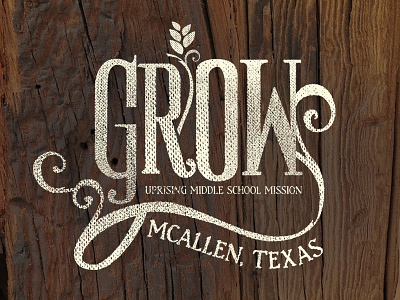 Grow branding hand lettering identity illustrator photoshop typography