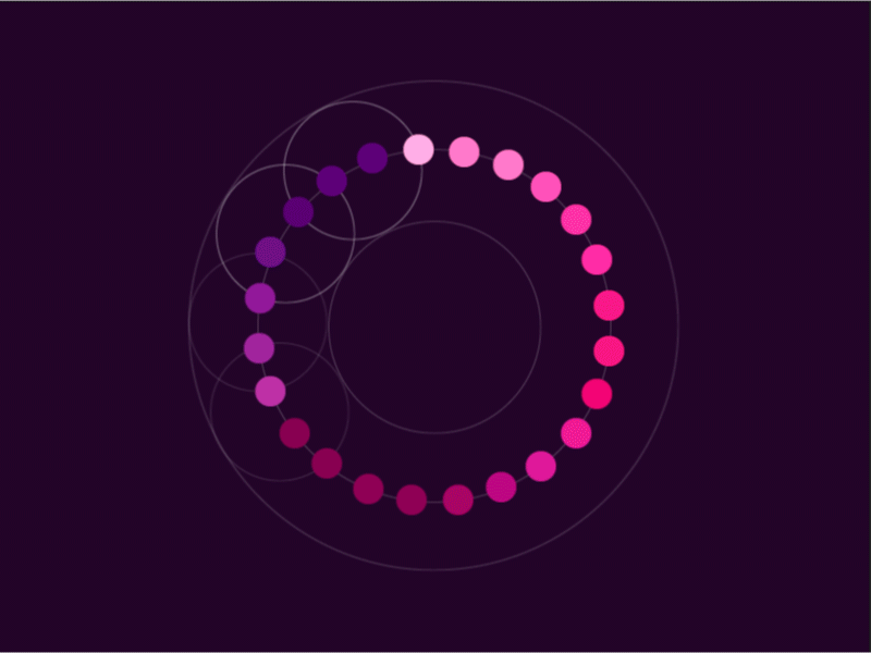 It s all about circles. aftereffect allabout animation circle fun geometric gif loading rainbow