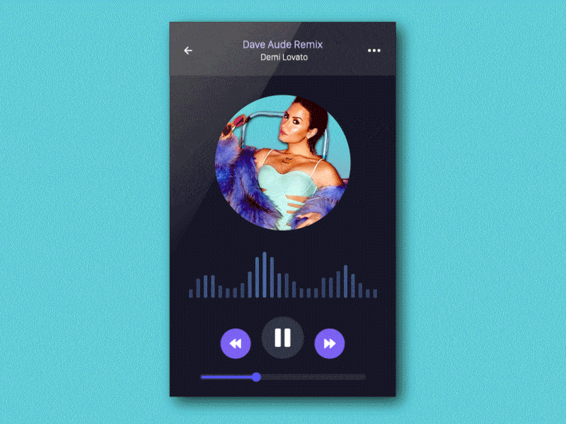 Music app concept_portrait and landscape views ae aftereffect animation cool flat freebie gif interaction music ui ux
