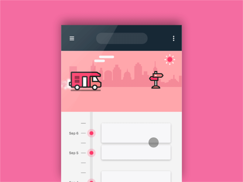 Pull down to refresh_Freebie ae aftereffect animation cool flat freebie fun loading pull pulldown refresh truck