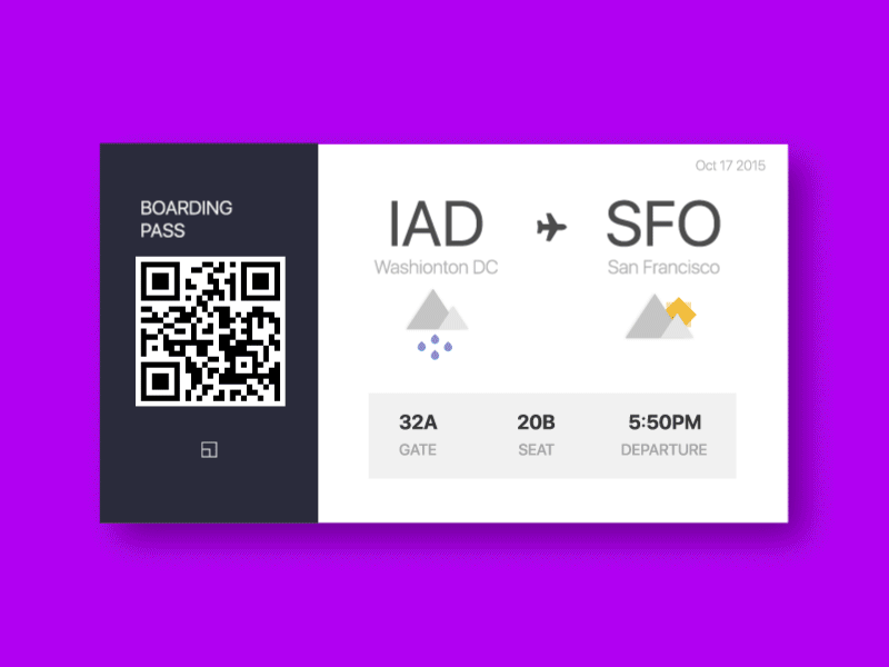 Boarding Pass concept ae aftereffect animation awesome boardingpass cool flat freebie fun green