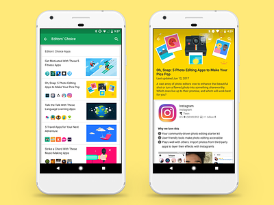 Google Play Editors’ Choice curation design editor google googleplay recommendation store ui ux