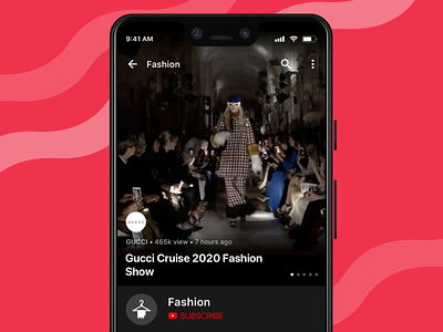 YouTube Fashion animation beauty fashion gif google google design interaction mobile style ui ux uxui youtube