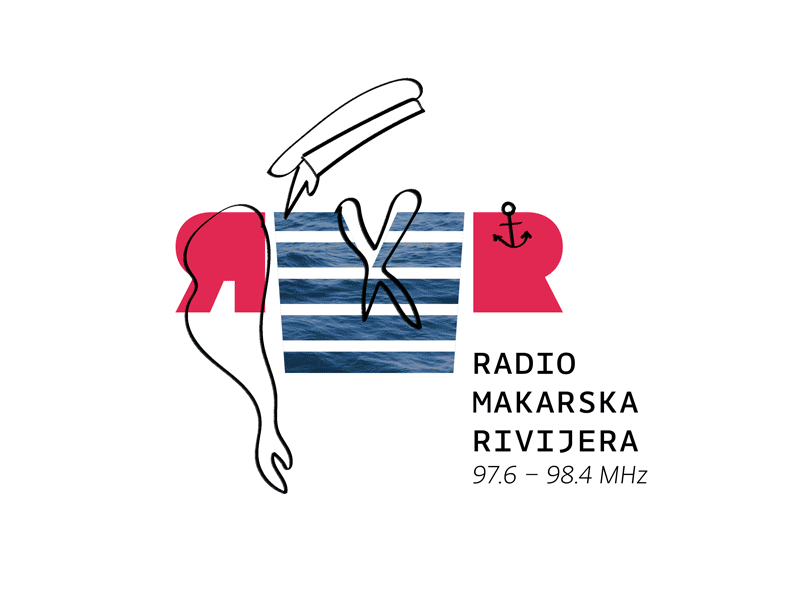 RMR – local radio station design illustration local logo
