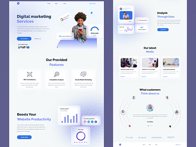 Digital Marketing | Landing Page digital marketing landing marketing purple ui ux web web designer webdesign