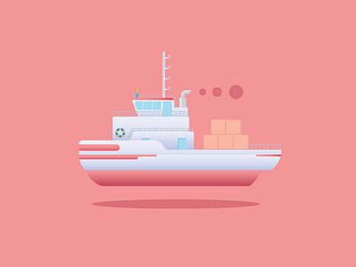 Cargo Ship illustration ship